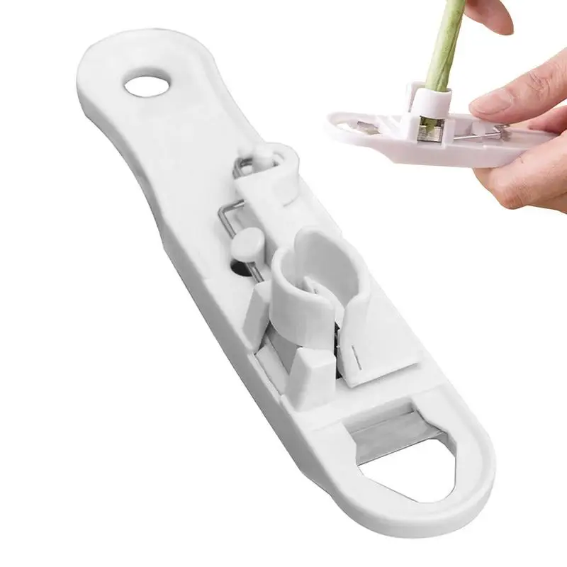 Green Bean Frencher Tool Multifunctional Bean Slicer White Kitchen Equipment Food Grade Material Remover Peeler Grater For