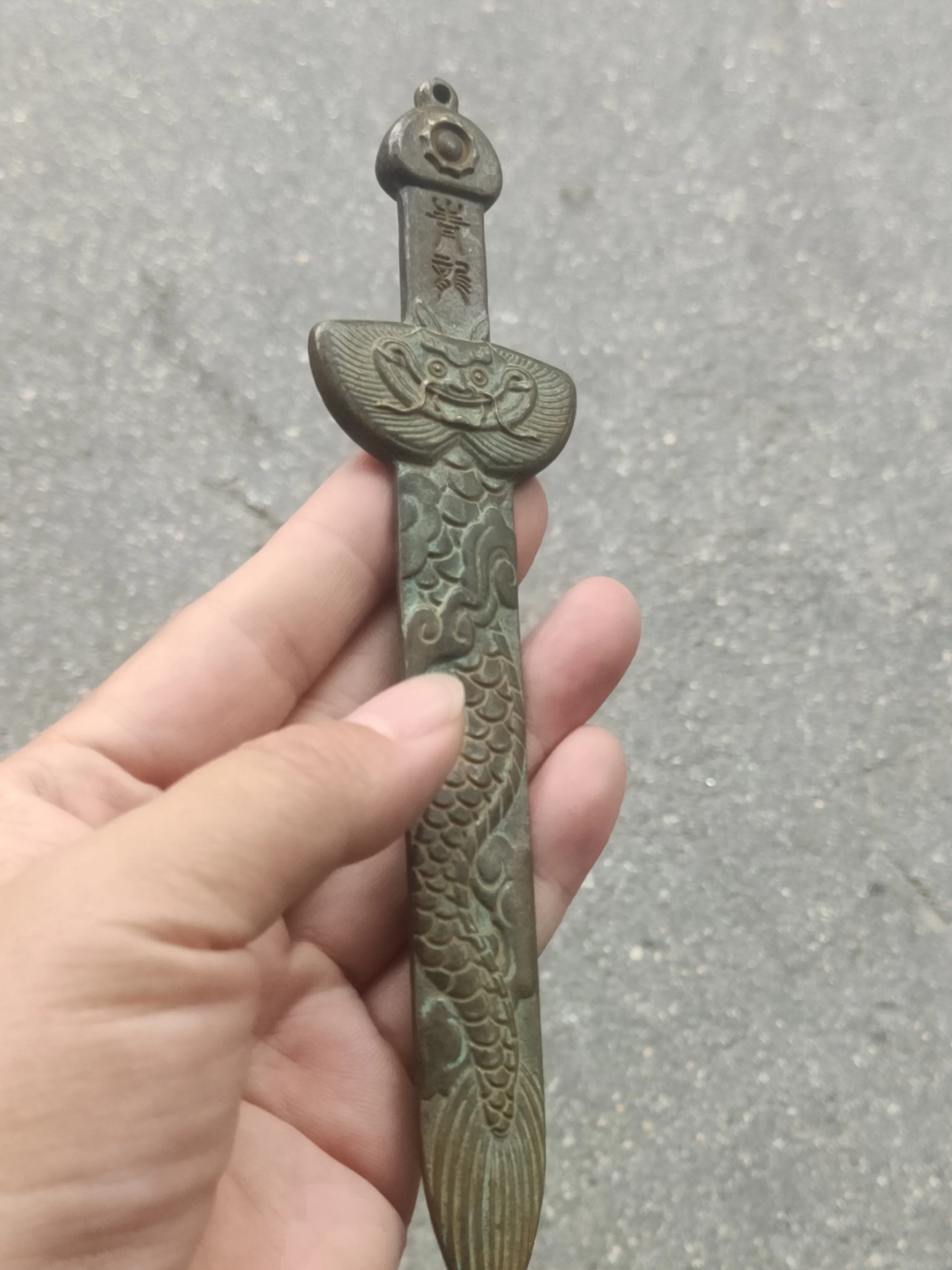 Коллекция из латуни зеленый дракон белый тигр чжук базальт семь звезд украшение