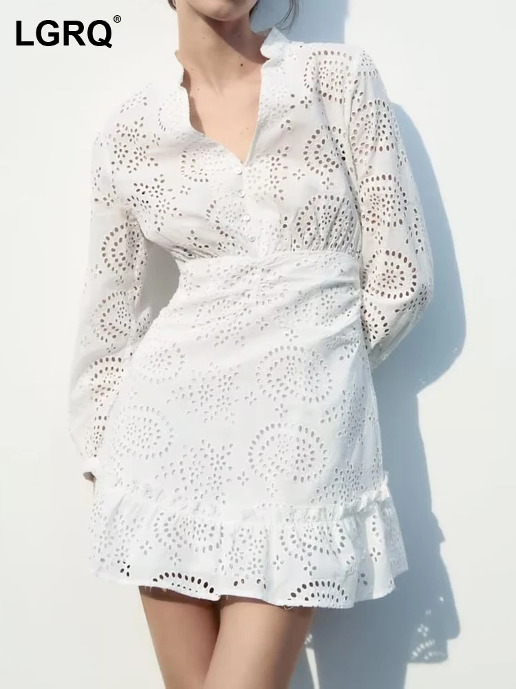 

Женское короткое платье с длинным рукавом, осень 2023