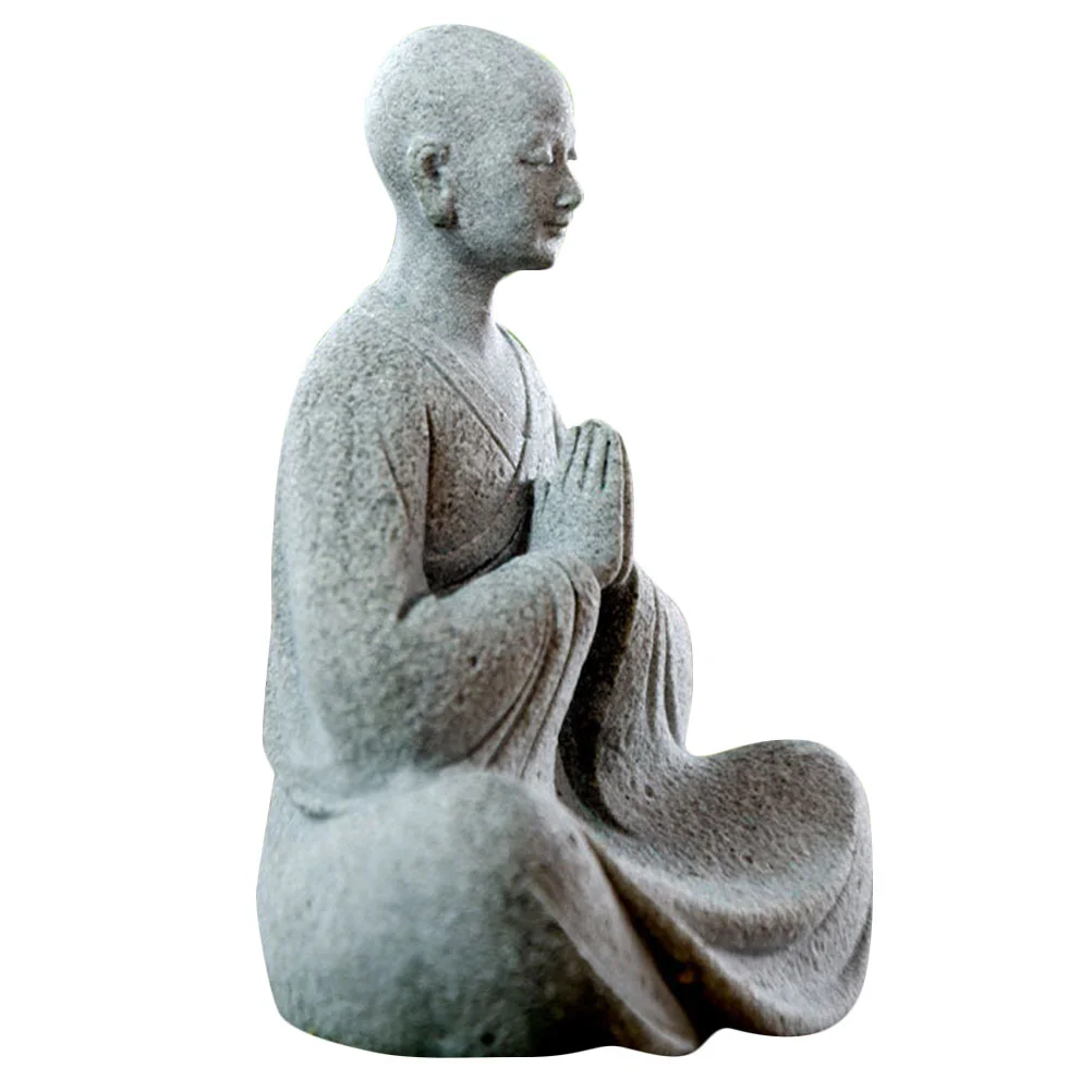 

Desk Top Decor Tabletop Monk Miniature Decoration Modeling Zen Room Resin Figurine Statue Craft