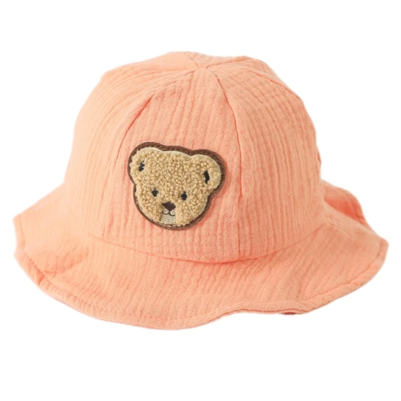 

Cartoon Bear Children Fisherman Hat Sun Protections Hat Comfortable Wear Cap Lightweight for Outdoor Activities