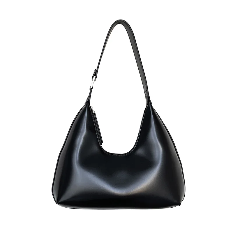 

Fashion Solid Color Women Shoulder Bags PU Leather All-match Handbags Trendy Ladies U-Bag Female Versatile Underarm Bag 2022 New
