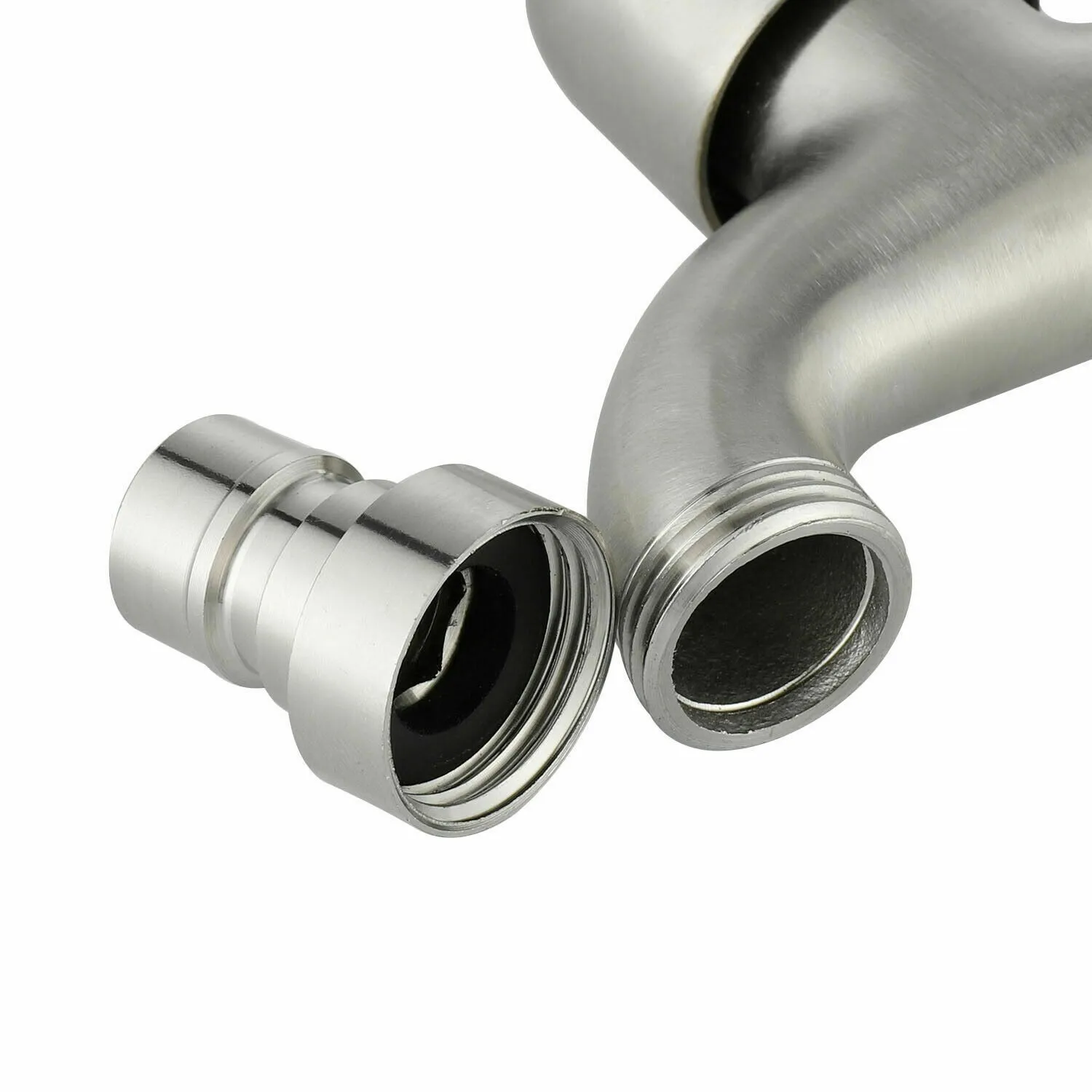 

Silver Wall Mount Garden Faucet Decorative Outdoor Bibcock Washing Machine Mop Tap Garden Watering Fitting Faucet Adapter