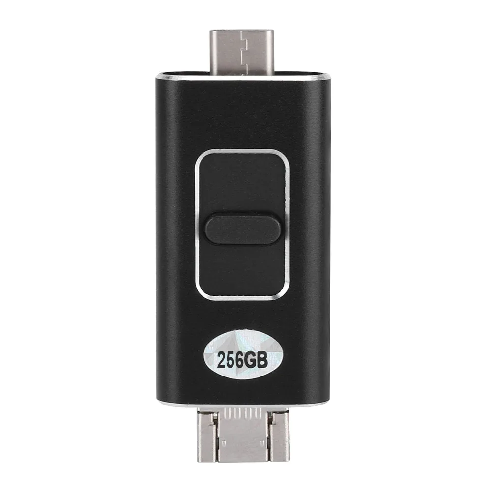 

USB Flash Drives Multiple Capacity , USB Thumb Drive Storage Black Memory Stick (256G)