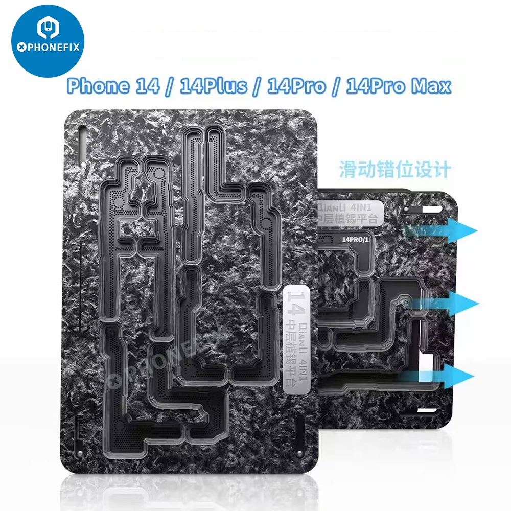 Qianli Motherboard Middle Layer Board Plant Tin Platform 3D BGA Reballing Stencil Kit for iPhone X XS XSMAX 11 13 Pro Max Repair images - 6