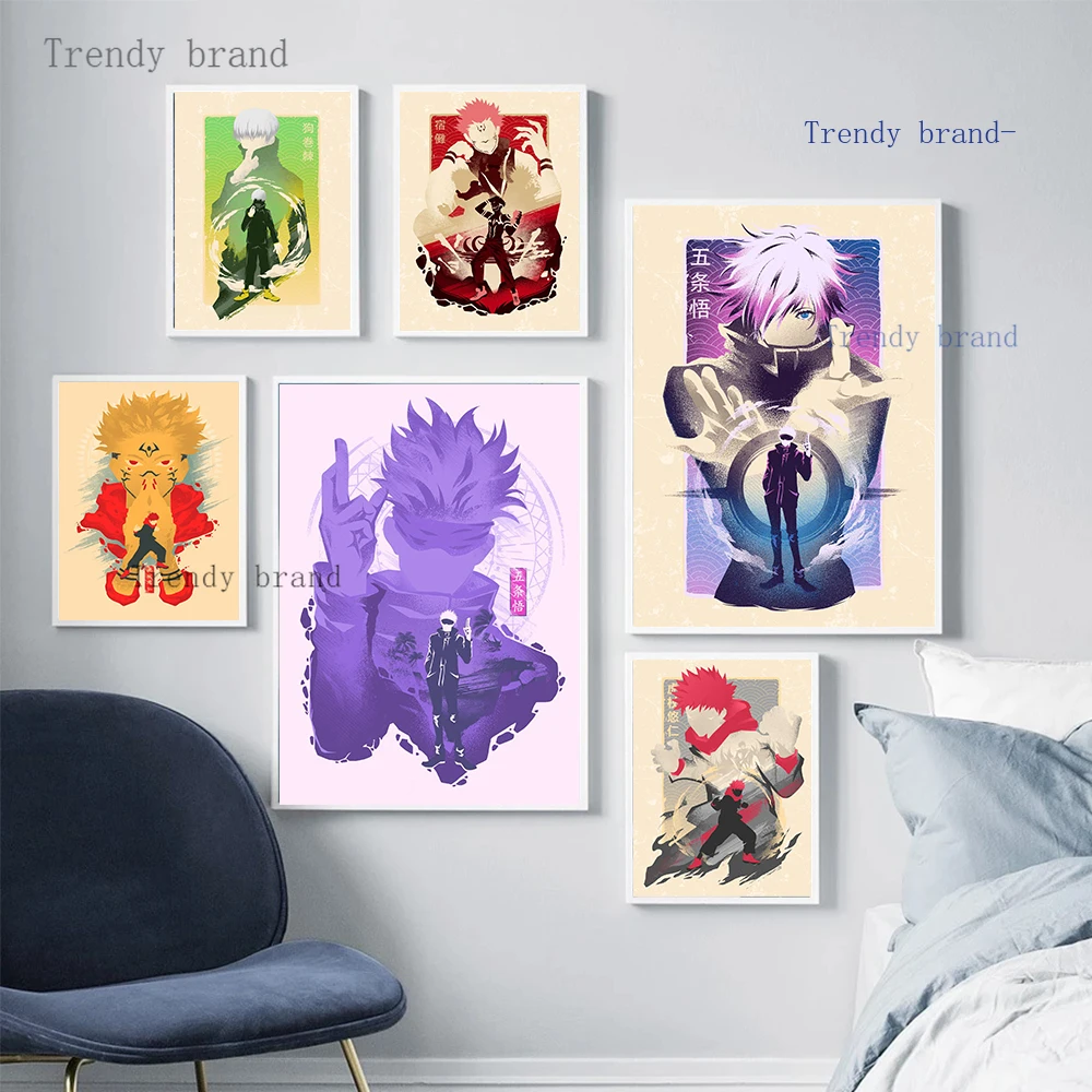 

Jujutsu Kaisen Anime Cartoon Canvas Painting Art Nordic Posters and Prints Wall Pictures for Living Room Decoration Frameless
