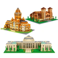 mini building blocks famous school harvard mit city street view 3d architectural model ornaments childrens educational toys