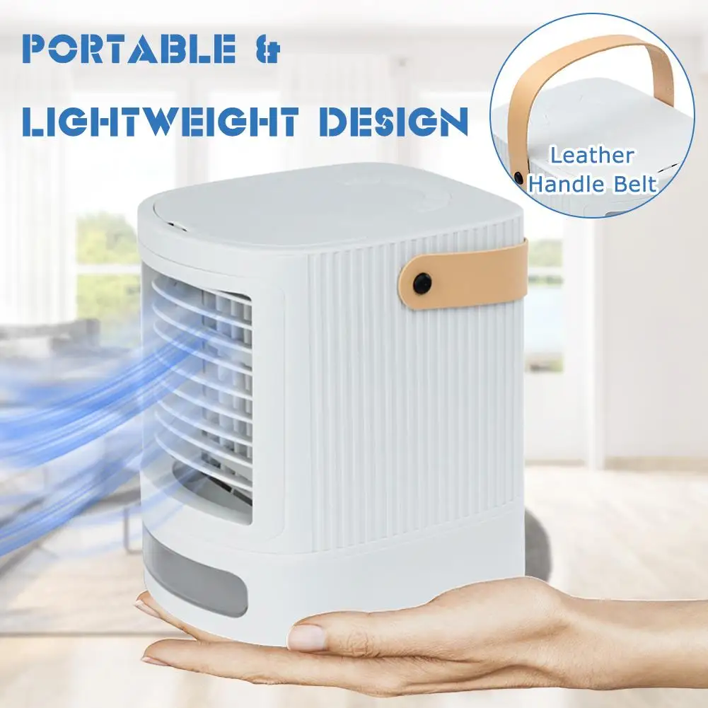 

Portable Air Conditioner Air Cooler Fan 7 Colors Mini USB Fan Rechargeable Water Cooling Fan Home Office 700ML Humidifiers