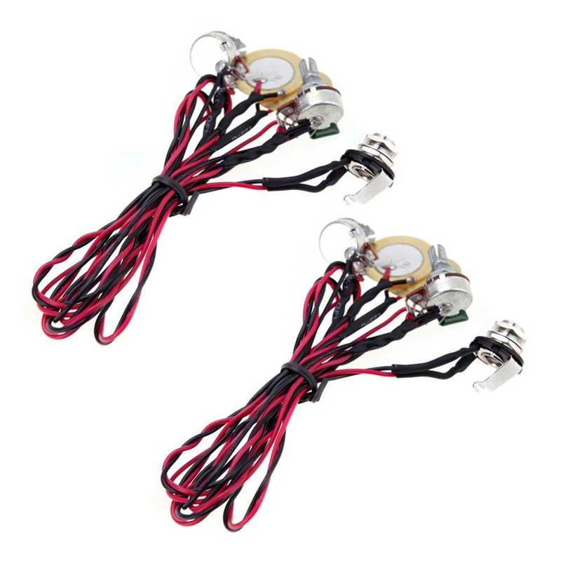 

2X Dual Piezo Pickup Pick-Up 6.35Mm Jack With Volume Tone Control For Acoustic Guitar Ukulele