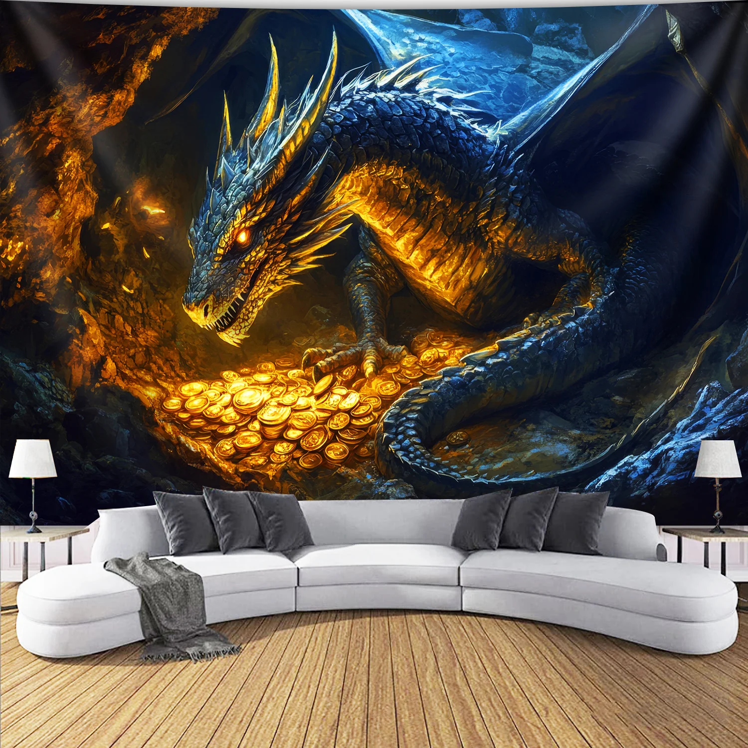 

Большой гобелен с драконом Fujian