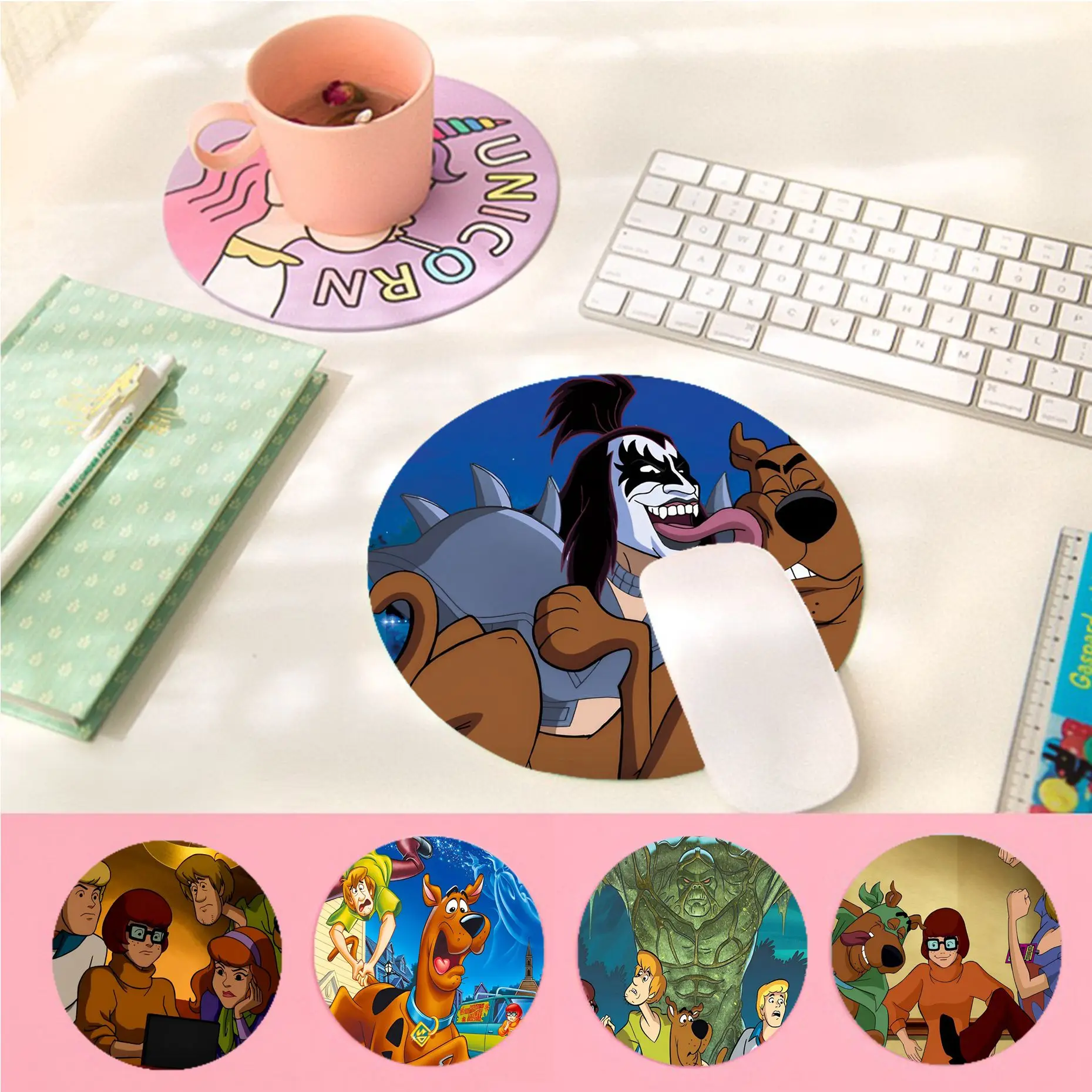 

Scooby Anime Doo Mousepad Animation Round Big Promotion Table Mat Student Mousepad Computer Keyboard Pad Games Pad
