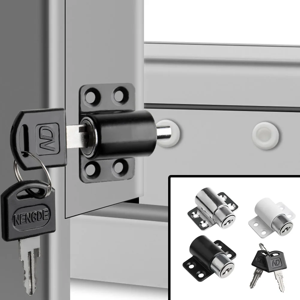 

Bolt Sliding Door Lock Patio Anti-Theft Door Locks Easy Install Protection Security White/Silver/Black Easy To Install