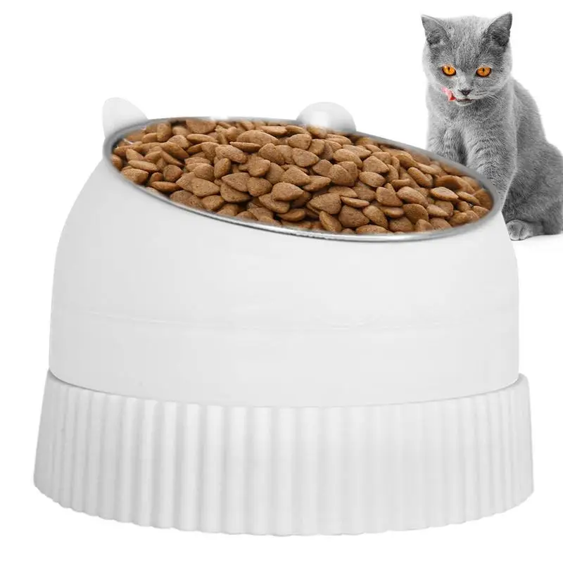 

Поднятые миски для кошек, защита от рвоты, поворот на 15 градусов, приподнятая миска для кошек, широкая миска для кошек, приподнятая миска для ...