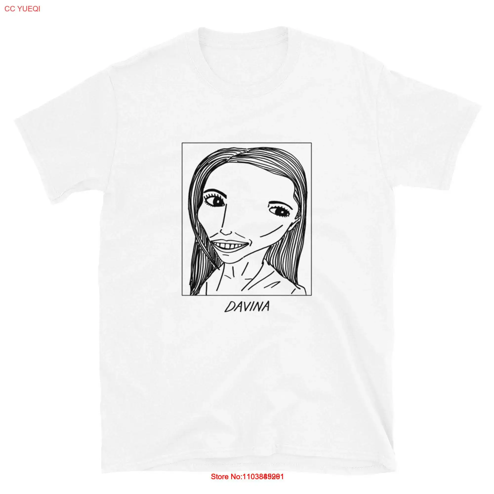 Сильно тянутая футболка знаменитостей Davina Potratz Бесплатная доставка по всему миру