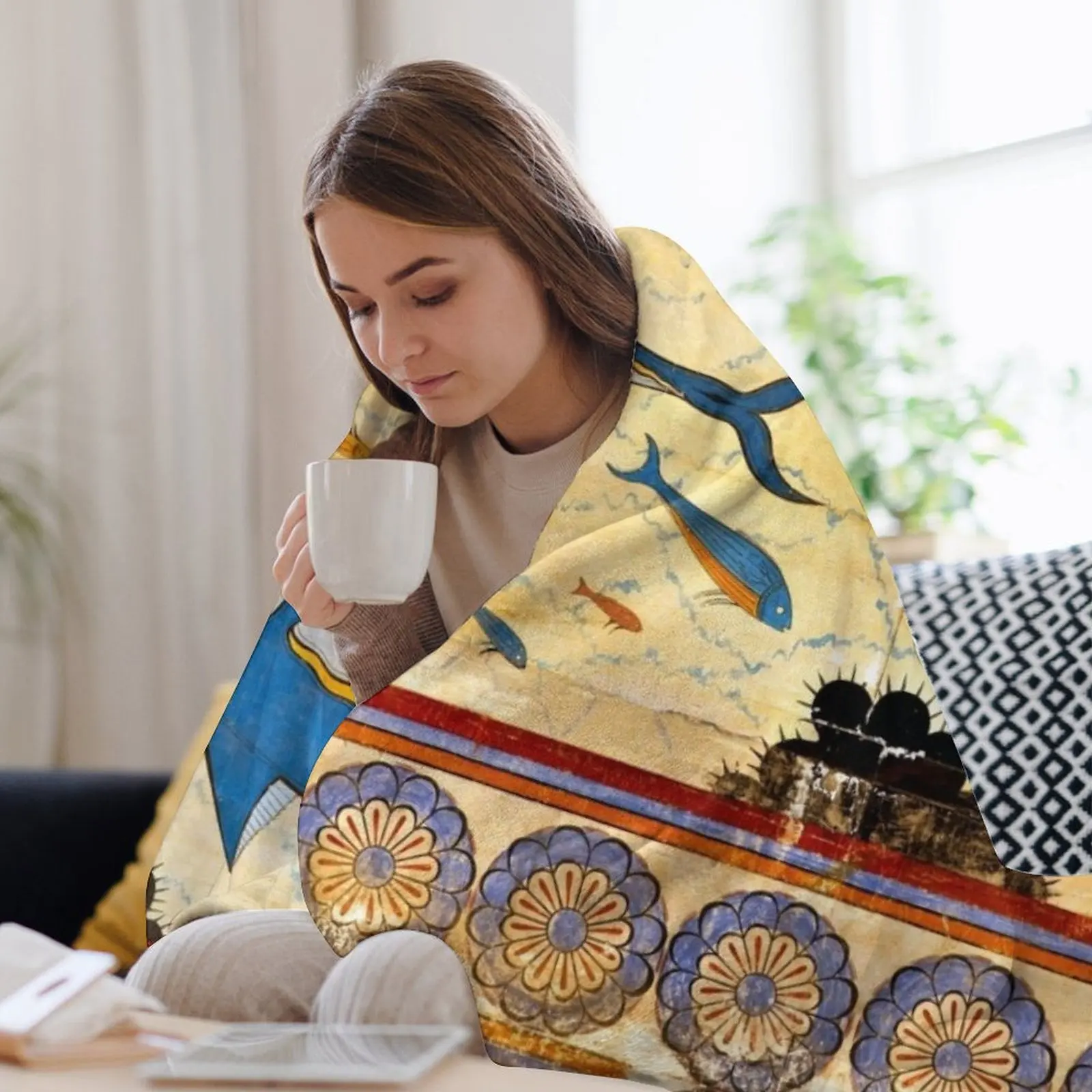 Новое одеяло с дельфинами Миноа декоративные одеяла для дивана