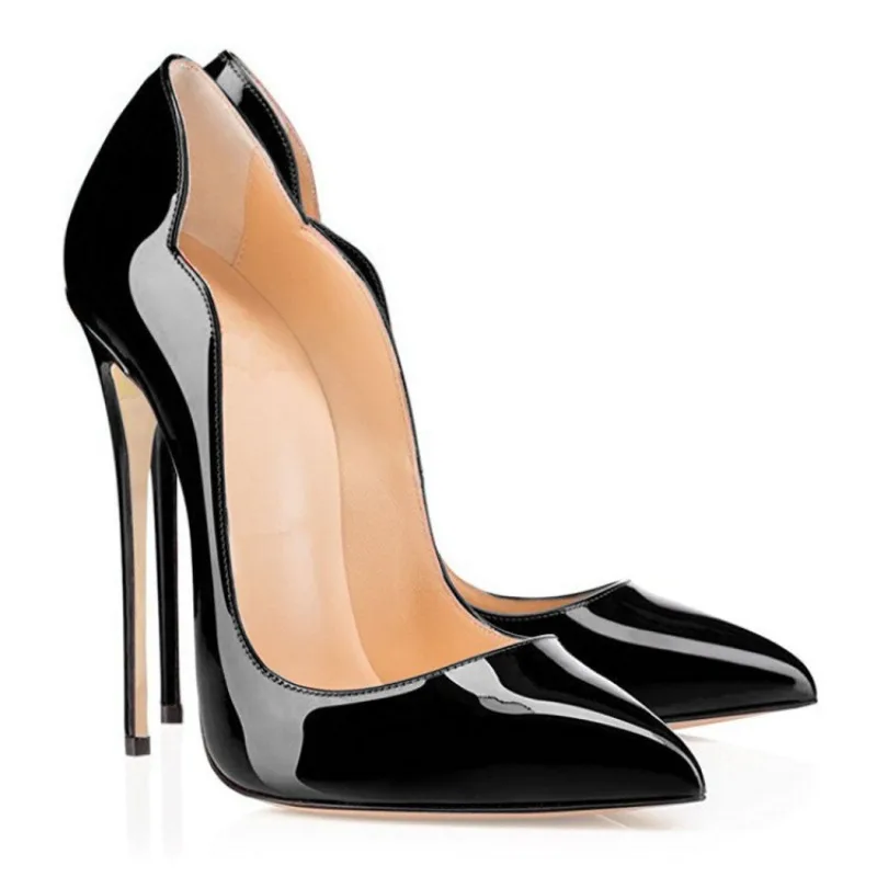 

New High-heeled Pointed Shoes Multi-color Single Shoes Europe and The United States Large Size 34-44 Skinny Heel Women's Shoes