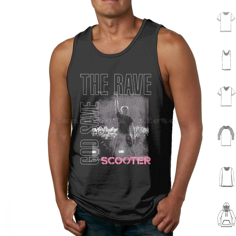 

The Medium Is The Message Tank Tops Vest Sleeveless Scooter Band Scooter God Save The Rave Jumping All Over The World Age Of