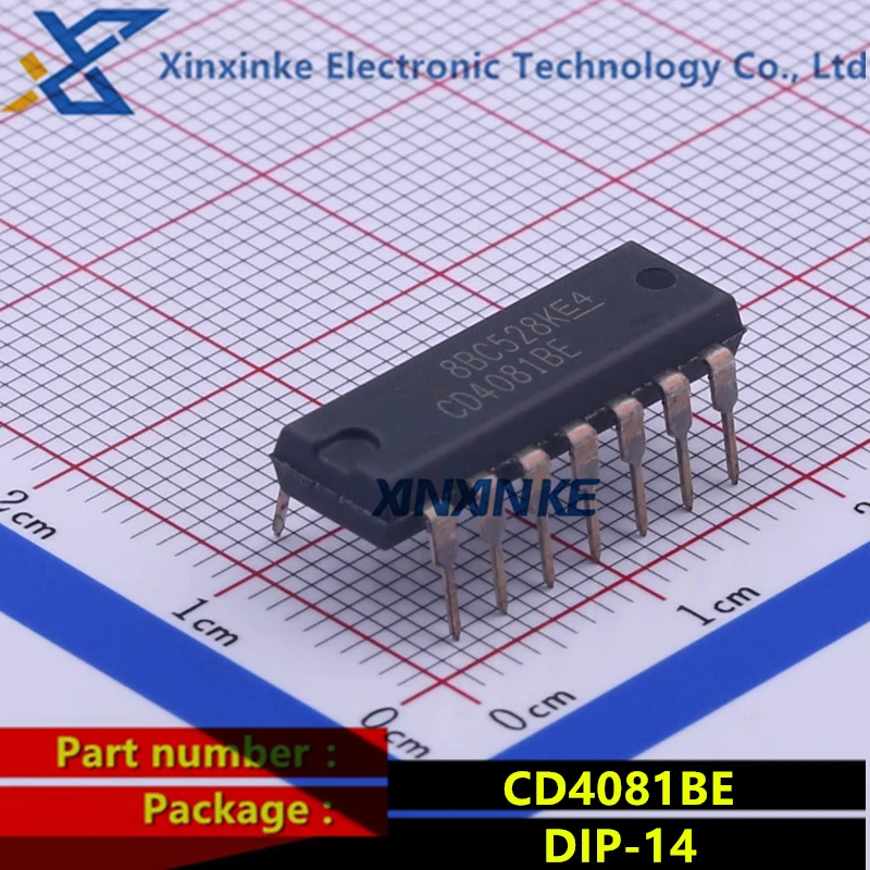 

CD4081BE CD4081 DIP-14 Logic ICs CMOS Single-Function Quad 2-Input AND Gate Brand New Original