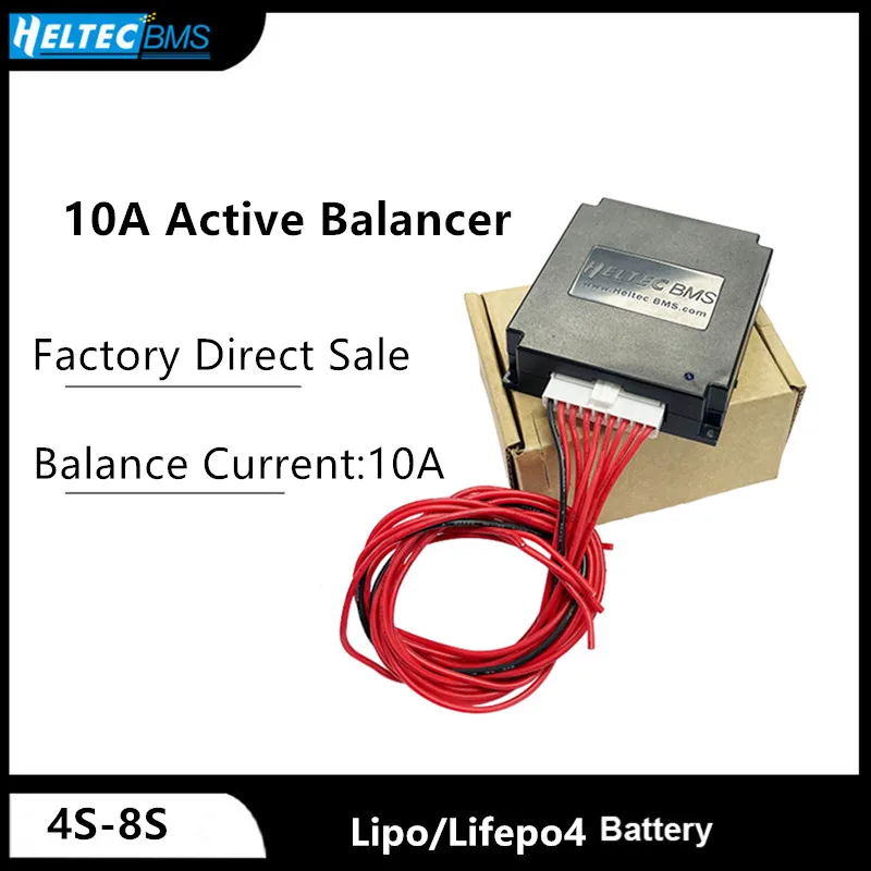 New Heltec 4S 6S 8S 10A Active Balancer/Battery Equalizer Li-ion/lifepo4/LTO Transformer Push-pull Rectifier Feedback  Balancer