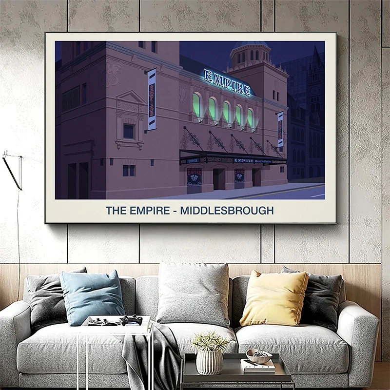 Минималистичный Постер С Принтом На Холсте Парусная Лодка Ibiza Голубой Обезьянкой