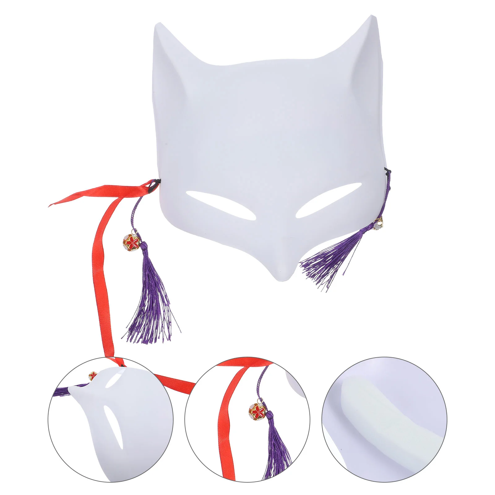 

2 Pcs Adult Mask Blank Masquerade Masks Fox For Women Makeup Cosplay DIY Mardi Gras White Halloween Miss