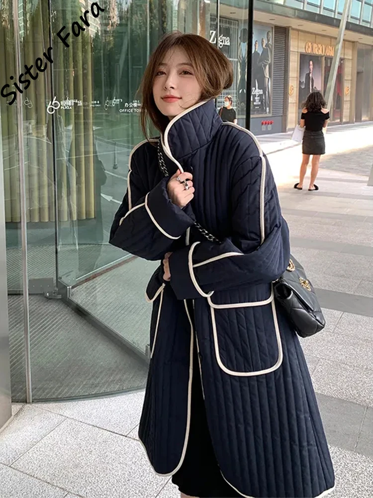 

Sister Fara Winter Long All-match Down Jacket Women's White Duck Down Casual Jacket Parka Female Thicken Warm Down Jacket Coat