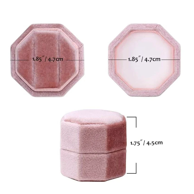 Бархатная шкатулка для ювелирных изделий коробка помолвки и свадьбы хранения