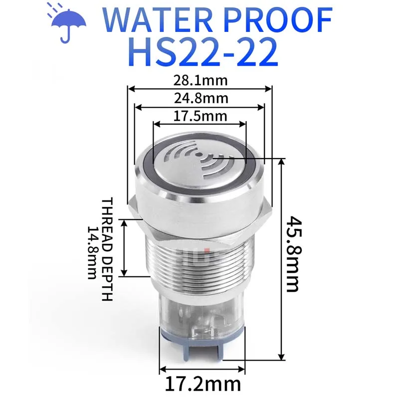 

Металлический зуммер Φ 12 В 24 в 110 В 16 мм 19 мм2 2 мм