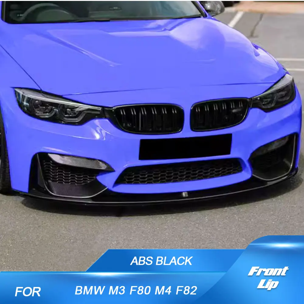 ABS черный автомобильный нижний передний спойлер Bmuper для BMW M3 F80 M4 F82 2014-2020 комплекты