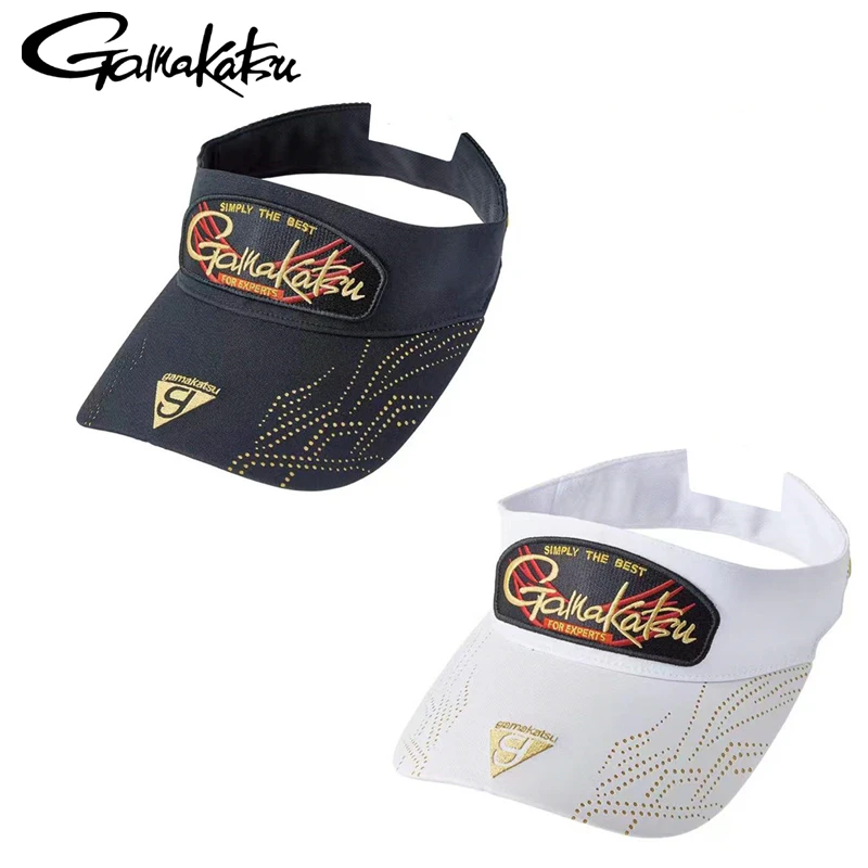 

2022 New Gamakatsu Adjustable Empty Top Fishing Cap Sun Visor Hats Summer Outdoor Sports UV Protection Breathable Baseball Cap