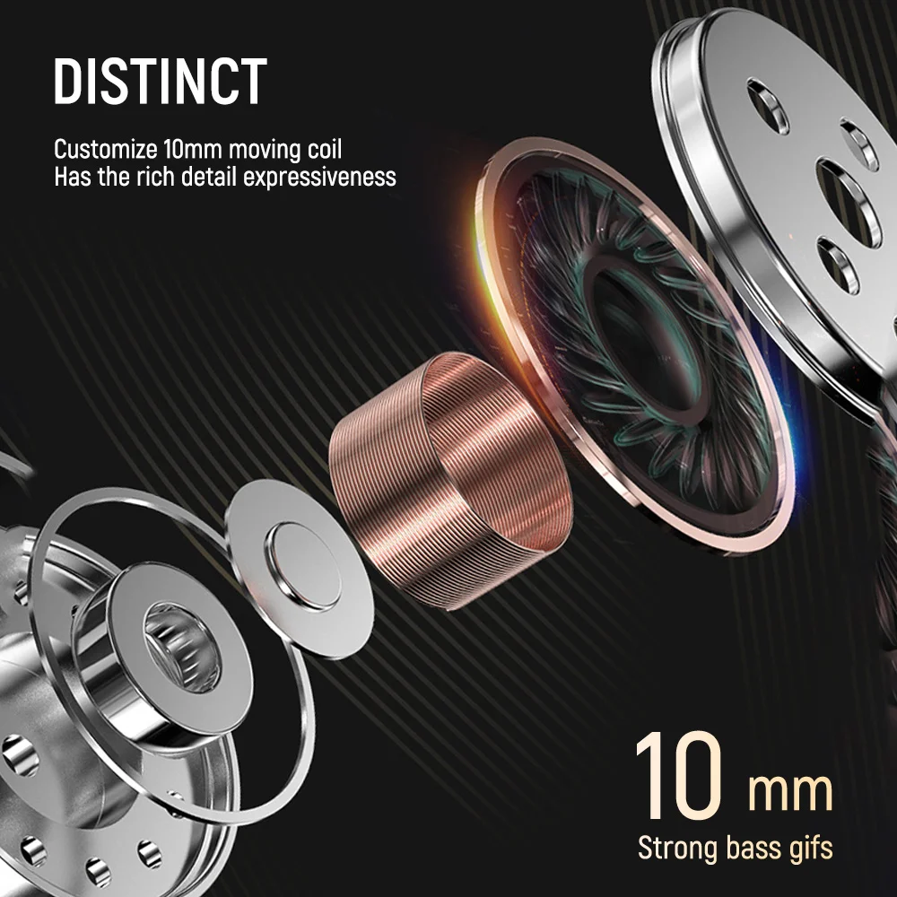 fonge k1 original 3 5mm transparent in ear earphone subwoofer stereo bass earbuds earphone with mic for iphone xiaomi free global shipping
