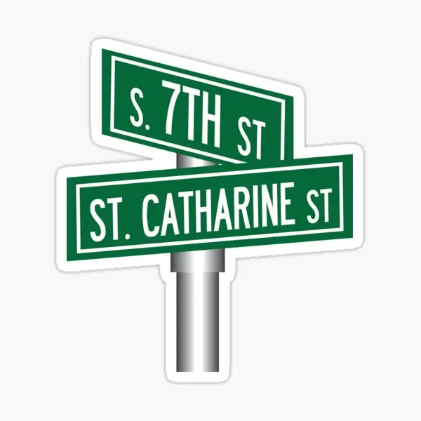 

Наклейки на автомобиль 7 St Catharine Is St Sign Bucknell, 5 шт.