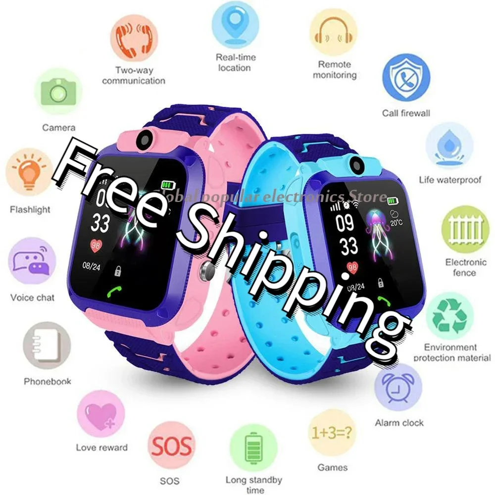 

Q12 5G Kids Smartwatch Waterproof SOS Photo Camera Phone Voice Call LBS Location Child Clock Smart Watch Gift For IOS Android