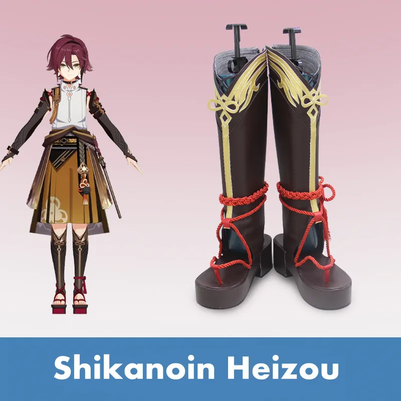 

Game Genshin Impact Shikanoin Heizou Cosplay Shoes Genshin Heizou Shikanoin Shoes Halloween Men Cosplay Leather Shoes