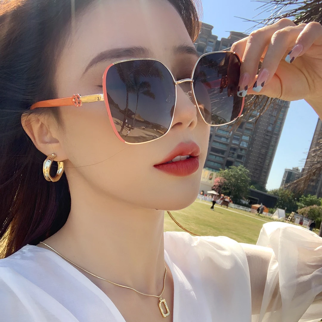 

New Personality Rectangular Big Frame Sunglasses Fashion Ladies Sunglasses Gradient Color Sunglasses Color Sunglasses