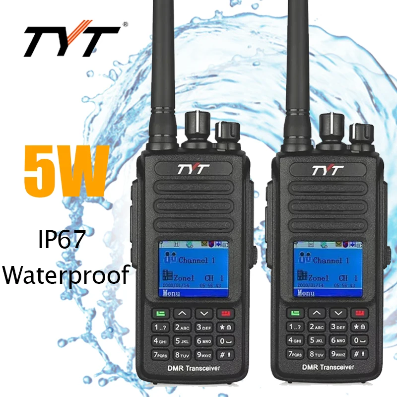 TYT MD-UV390 DMR цифровая рация UV390 IP67 водонепроницаемая Двухдиапазонная УФ-трансивер GPS