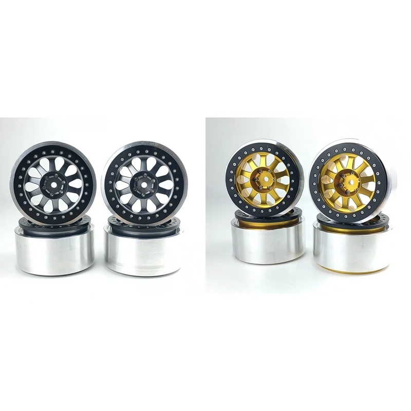 

4PCS Aluminum Alloy 2.9 Inch Beadlock Wheel Rim Wheel Hub For 1/6 RC Crawler Car Axial SCX6 AXI05000 JEEP Parts