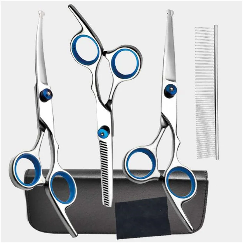 Набор ножниц для стрижки домашних питомцев клипер шерсти собак и кошек прямой