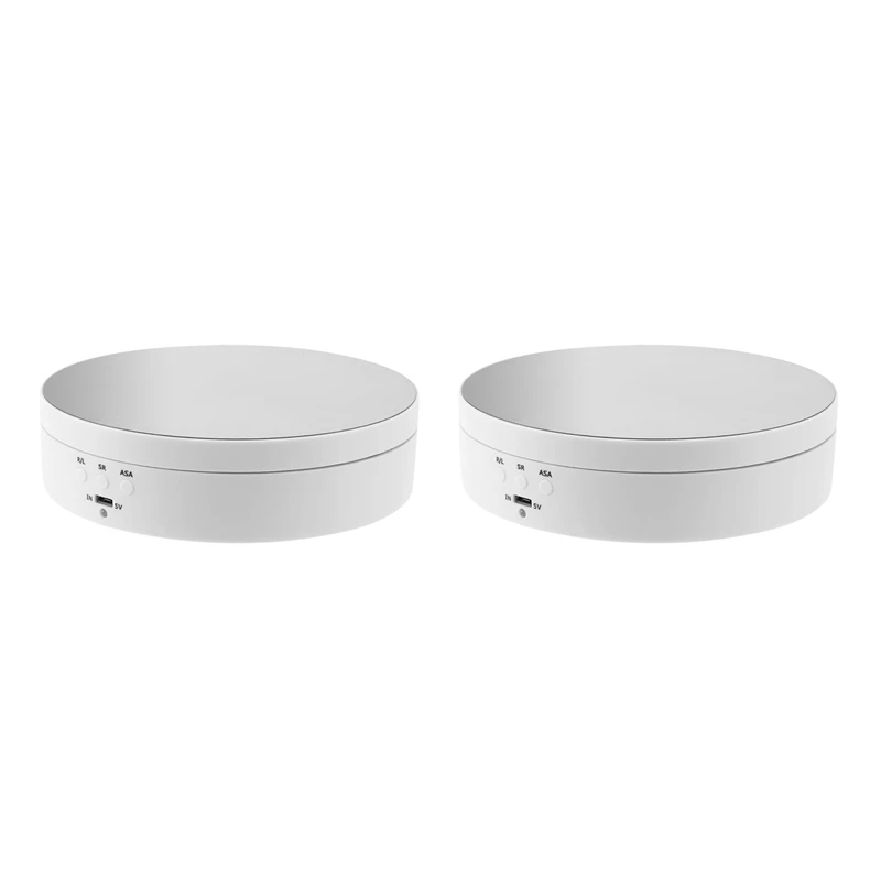 

2X 360 Degree Round Rotating Turntable Display Stand Photography Accessories Studio Photo Background Stand New(White)