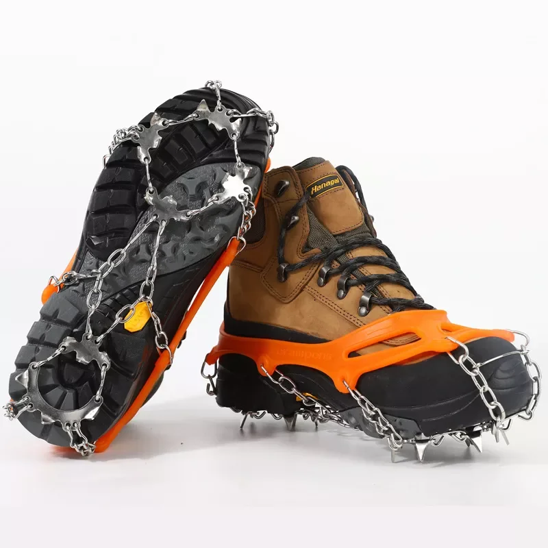 

2023NEW Teeth Steel Ice Gripper Spike for Shoes Anti Slip Climbing Snow Spikes Crampons Cleats Chain Claws Grips Boots Cover