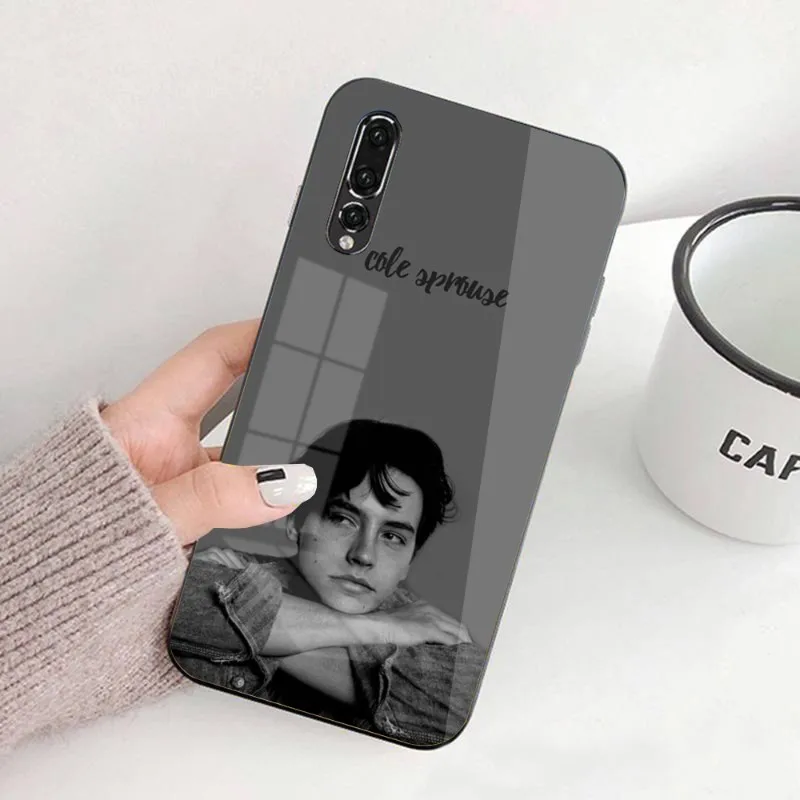 Cool Cole Sprouse Phone Case For Huawei P50 P40 P30 P20 Pro Mate 40 30 20 Pro Nova 9 8 7 PC Glass Phone Cover images - 6