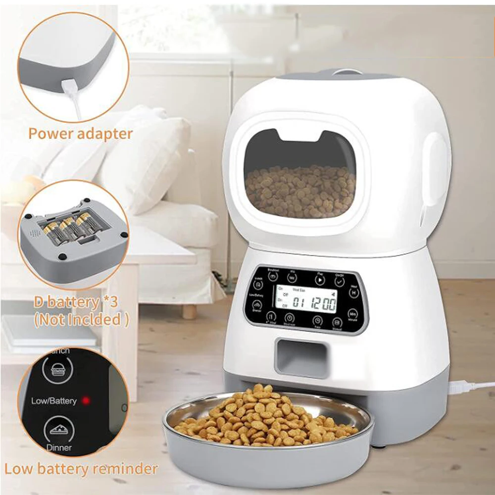 

Automatic Smart For Cat Pet Auto Steel Feeder Feeding Supplies Pet Dogs Bowl Dog Timer Dispenser Food Pet Stainless Cats