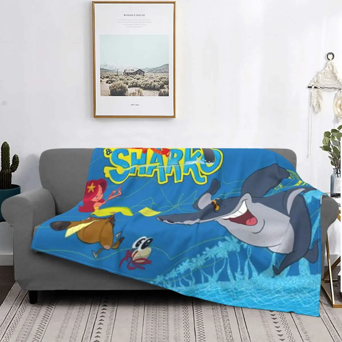 

Одеяло Zig And Sharko 6, покрывало в клетку, клетчатая кровать, художественное