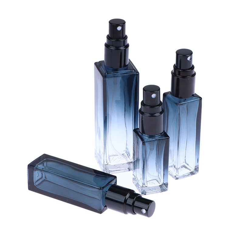 Gradient Blue Perfume Bottle 5ml 9ml 20ml Perfume Spray Bottle Empty Glass Atomizer Travel Cosmetic Bottle