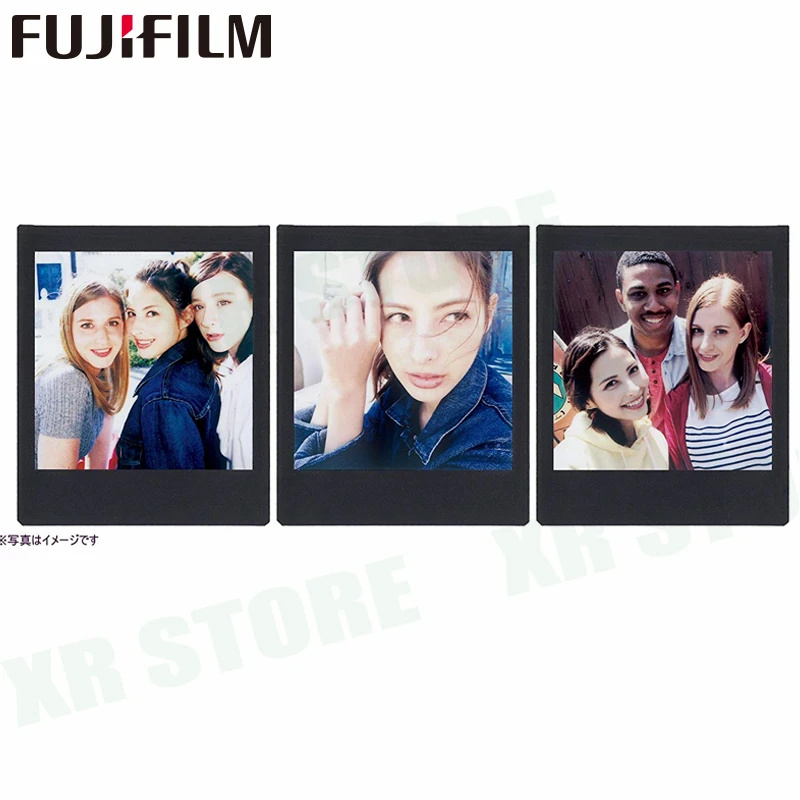 Квадратная пленка Fujifilm Instax Mini 20-100 листов белая/черная фотобумага с краями для