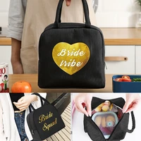portable lunch bag for women insulated canvas cooler tote thermal food children picnic bags lunch bags for work bride pattern