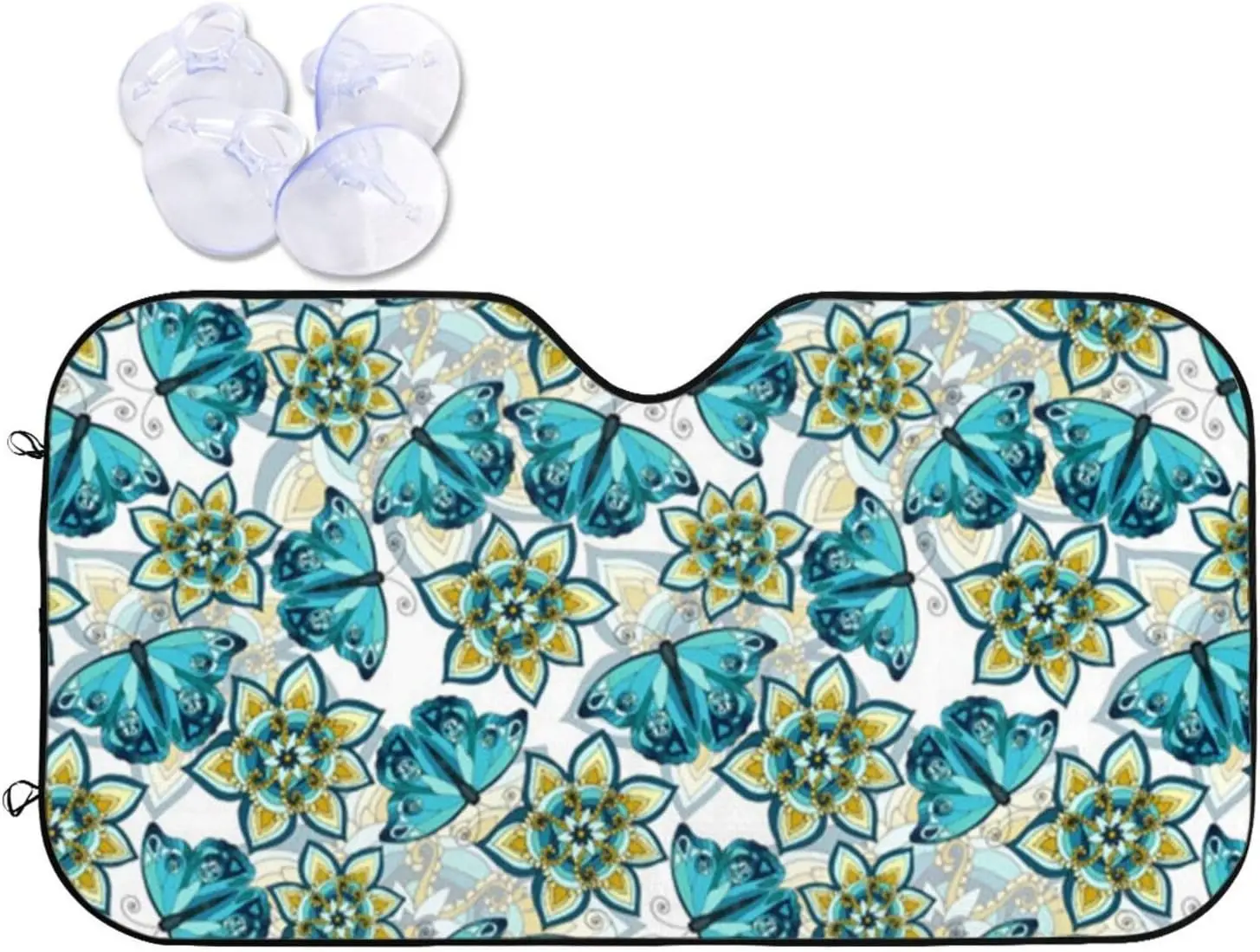 

Butterfly Floral Sun Shade for Car Truck SUV Front Window Sun Shade Blocks UV Rays Sun Keeps Your Vehicle Cool Visor Protector