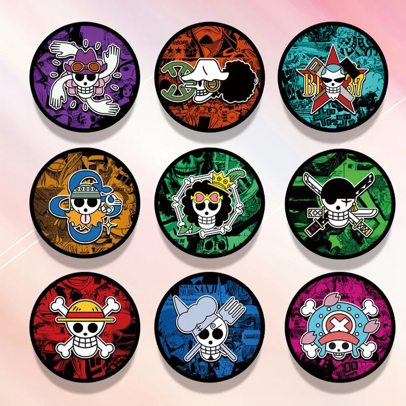 

One Piece Mobile Phone Holder Scalable Phone Holder Plastic Stent Circular Phone Holder Small Black Bracket Stable Roronoa Zoro