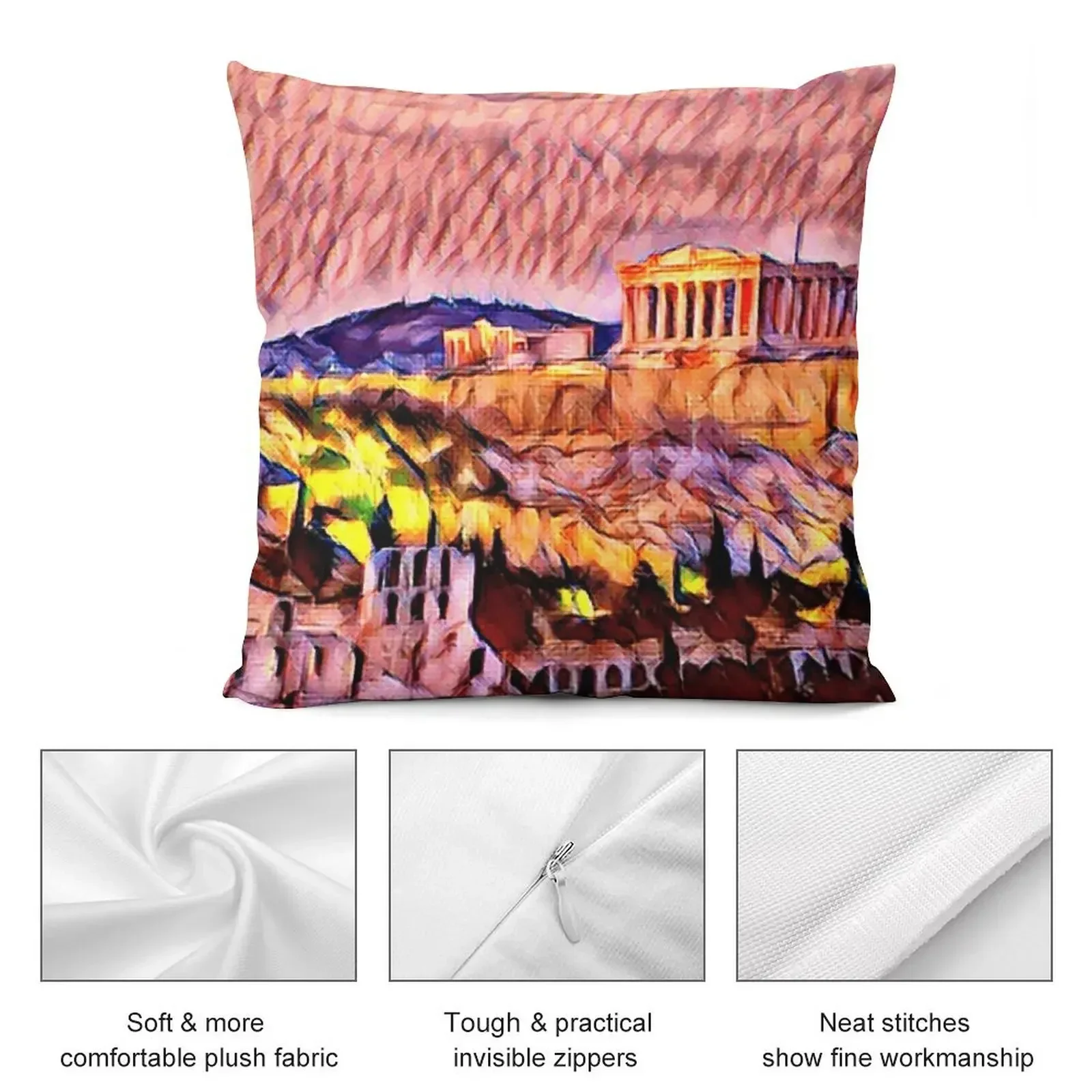 Приключенство: Парфеон Афины Греция Европа — Яркий красочный художественный