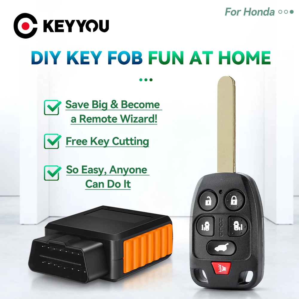 Фото KEYYOU OBD DIY программатор удаленный ключ для Honda Odyssey 2011 2012 2013 2014 313,8 МГц ID46 чип N5F-A04TAA с инструментом для программирования №1